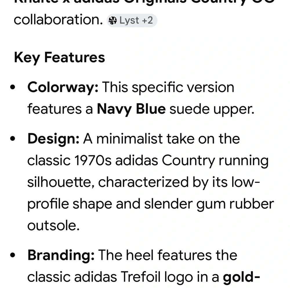 Adidas Navy and Gold Sneakers collaboration with KHAITE - Picture 12 of 16